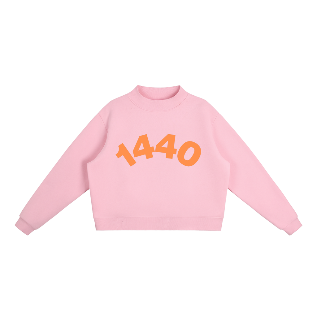 Sunset Mock-Neck Crew Sweatshirt